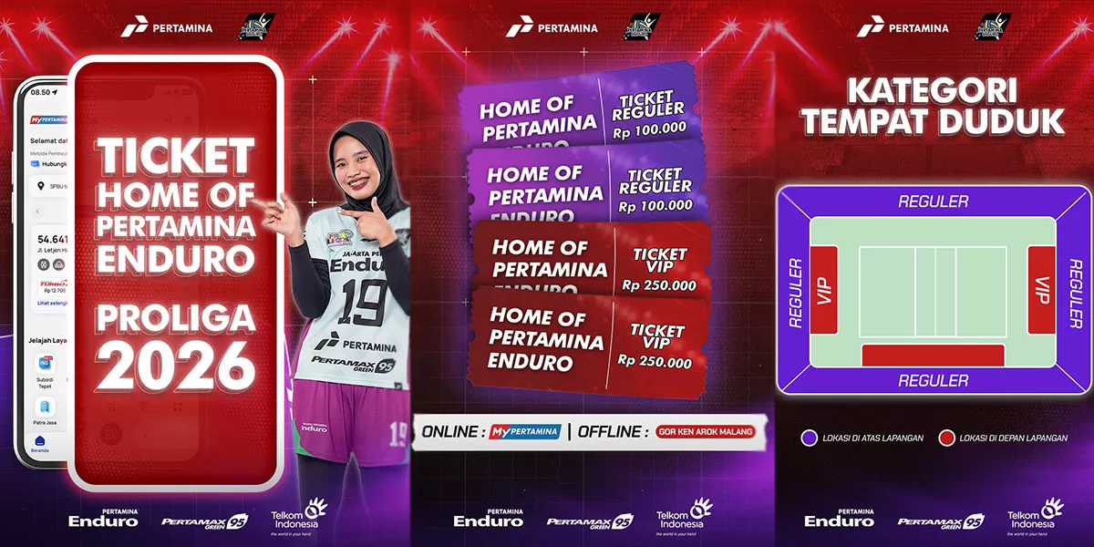 Proliga 2026 hadir di Seri Malang. Cek Cara Beli Tiket Proliga 2026 dan jadwal pertandingan penting penentu tiket final four. (Instagram/jpevolley)