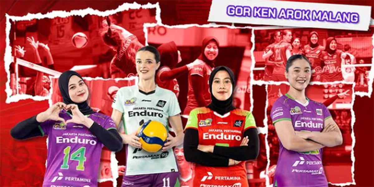 Proliga 2026 memasuki seri Malang, simak jadwal pertandingan krusial dalam persaingan final four, dan sorotan Megawati Hangestri dan Jakarta Pertamina Enduro sebagai tuan rumah. (Instagram/jpevolley)