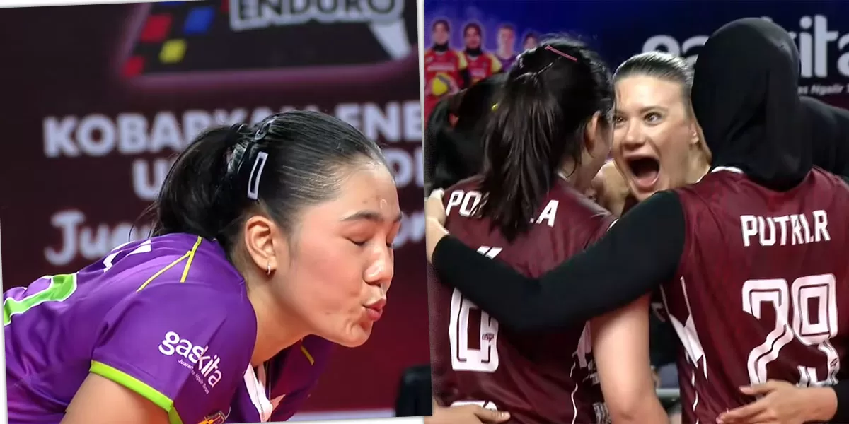 Klasemen sementara Proliga 2026 putri seri Malang berubah dan Top Skor kian ketat, setelah Jakarta Pertamina Enduro menang atas Jakarta Electrik PLN Mobile hari ini, 5 Februari 2026. (Tangkapan layar Moji TV)