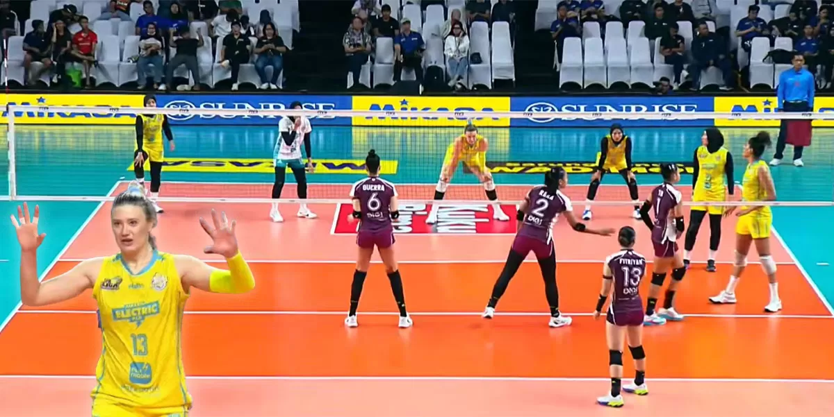 Jakarta Electric PLN menaklukkan Bandung BJB Tandamata hari ini, Sabtu 7 Februari 2026. Hasil Proliga 2026 ini membuat klasemen sementara kembali bergeser. (Tangkapan layar Moji TV)
