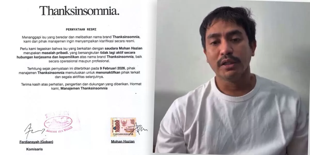 Kasus dugaan pelecehan seksual menyeret Mohan Hazian. Thanksinsomnia resmi menghentikan keterlibatan pendirinya.   (Instagram.com/@mohanhazian)