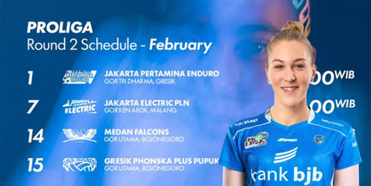 Proliga 2026 seri Bojonegoro jadi momen debut Giulia Angelina bersama Bandung BJB Tandamata. (Instagram/bandungbjbtandamataofficial - Mojisport)