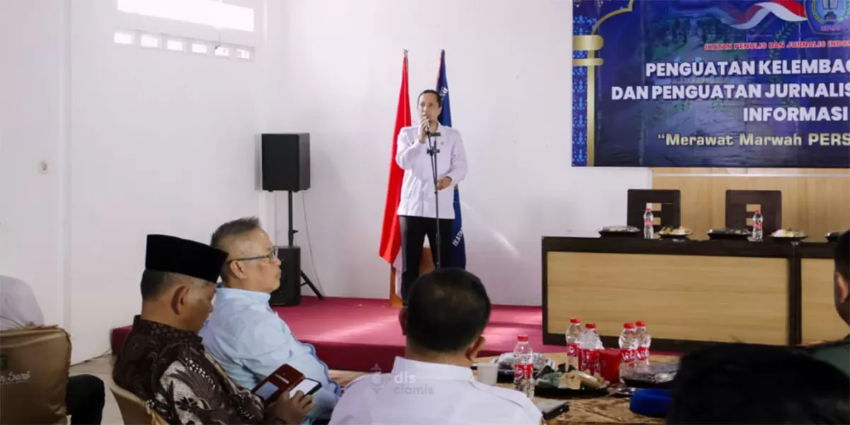 Penguatan Organisasi dan Refleksi Pers IPJI Ciamis bersama Diskominfo Kabupaten&nbsp;Ciamis perkuat integritas media,&nbsp;Rabu 11 Februari 2026. (Dok. Kominfo Ciamis)