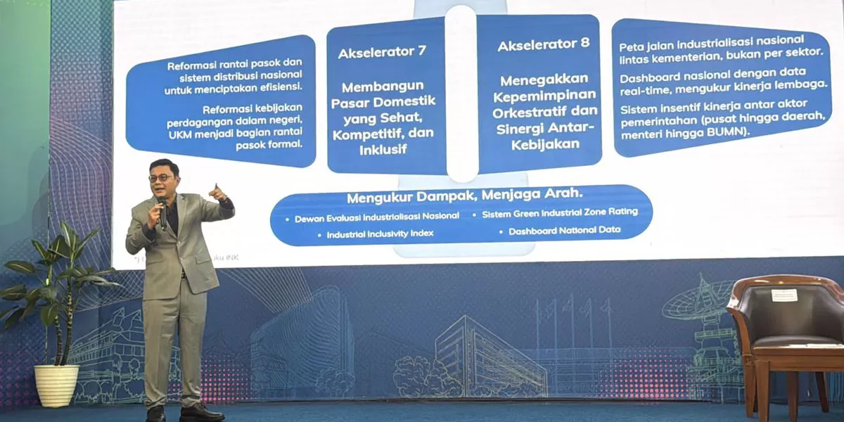 Wakil Direktur Utama (Wadirut) MIND ID sekaligus penulis Indonesia Naik Kelas, Dany Amrul Ichdan dalam Studium Generale dan Bedah Buku Indonesia Naik Kelas di Institut Teknologi Bandung (ITB), pada Rabu, 11 Februari 2026.  (Dok. MIND ID)