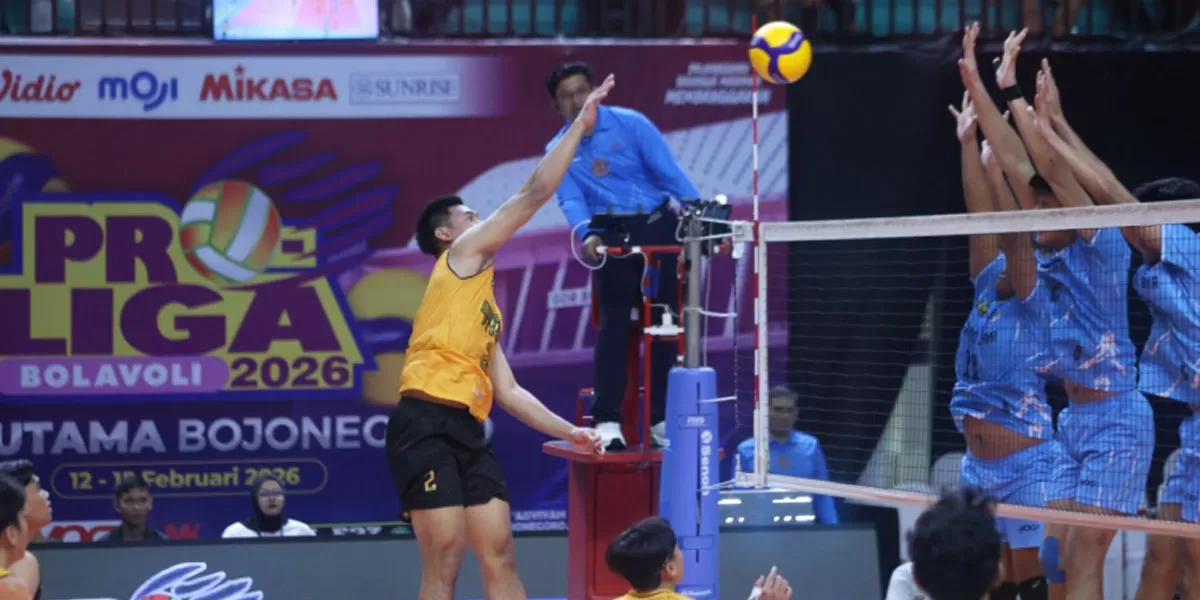 Jakarta Bhayangkara Presisi tundukkan Jakarta Garuda Jaya 3-0 pada Proliga 2026 di Bojonegoro. (Laman resmi Proliga 2026)