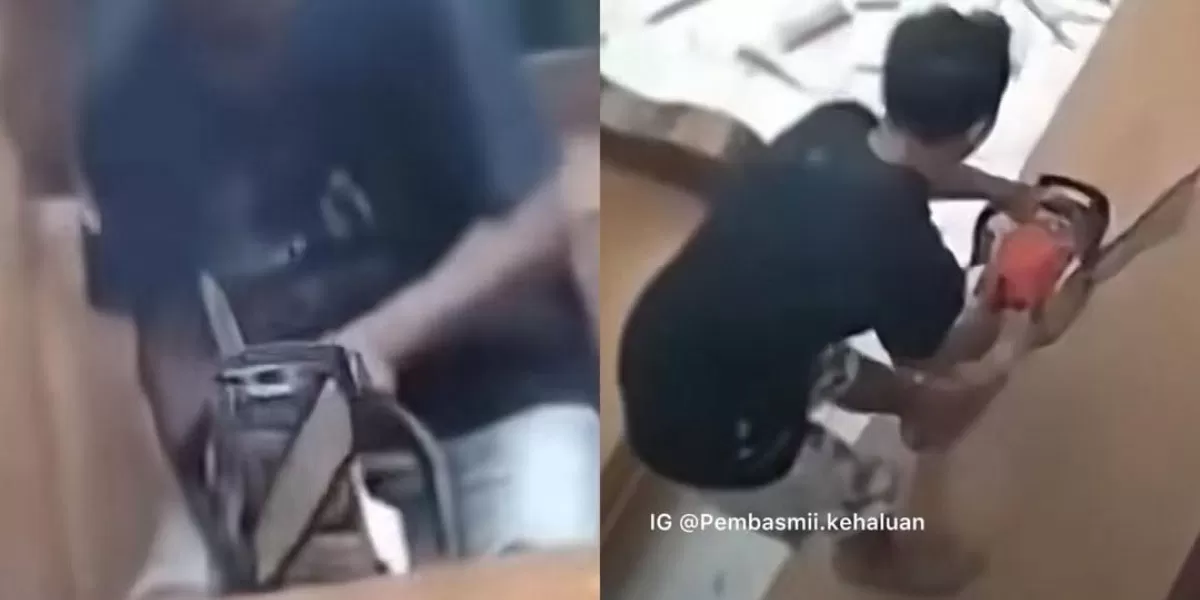 Menyoroti insiden seorang suami di Jawa Tengah yang dilaporkan nekat membelah rumahnya jadi dua gegara dugaan perselingkuhan sang istri.  (Instagram.com/@pembasmii.kehaluan)