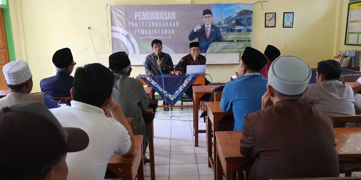 Anggota DPRD Jabar H. Didi Sukardi, SE gelar kegiatan Pengawasan Penyelenggaraan Pemerintahan Tahun Anggaran 2026 di Kabupaten Ciamis, 20-21 Februari 2026. (Dok. KDS)