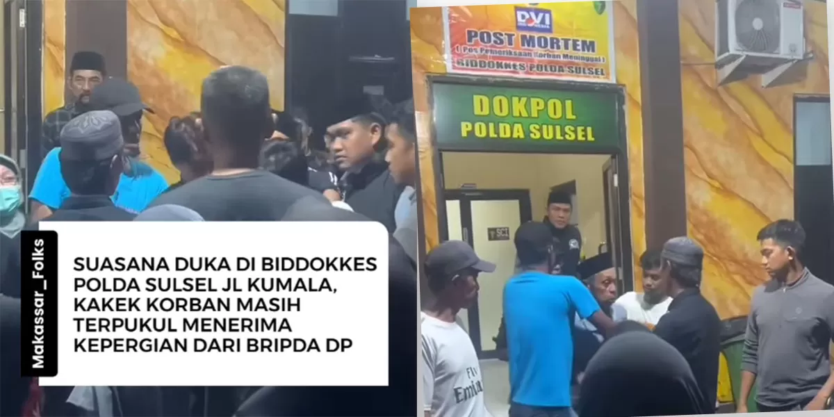 Keluarga Bripda DP yang histeris usai kabar meninggal dan dugaan penganiayaan oleh senior.  (Instagram/makassar_folks)