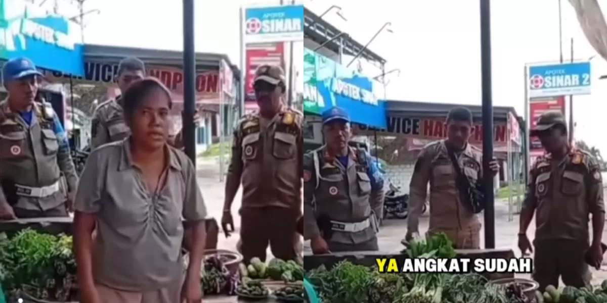 Aksi Satpol PP hentikan jualan ibu penjual sayur NTT di teras rumah picu perdebatan soal aturan. (Instagram/fakta.indo)