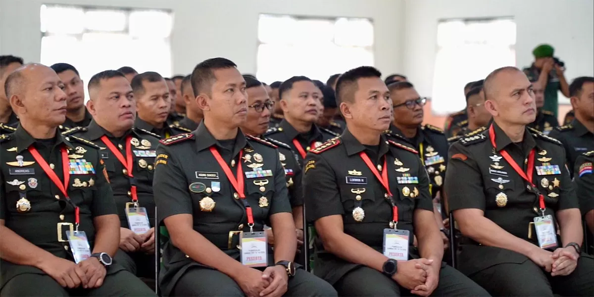pembekalan dan pendidikan disebut Danpusterad sebagai penentu karier perwira TNI AD di kewilayahan,&nbsp;Selasa, 24 Februari 2026. (Dok. TNI AD)