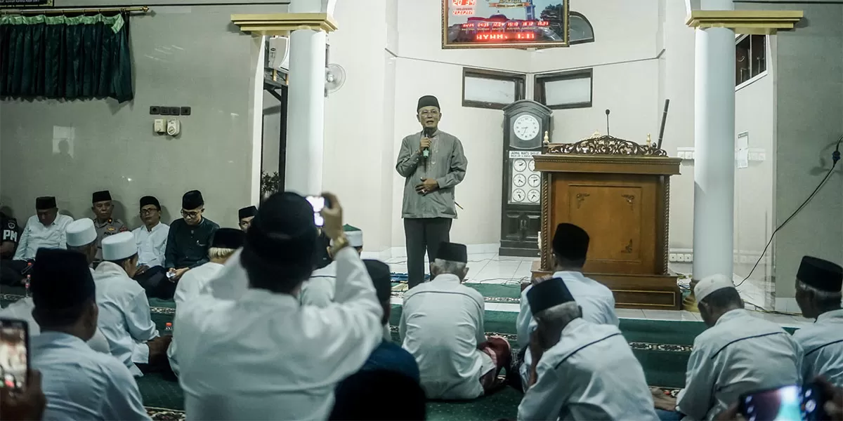 Tarling Ramadan 1447 Hijriah oleh Pemkab Ciamis diawali di Lakbok, di Masjid Besar Al Hidayah, Desa Cintaratu, Senin 23 Februari 2026. (Dok, Prokopim Ciamis)
