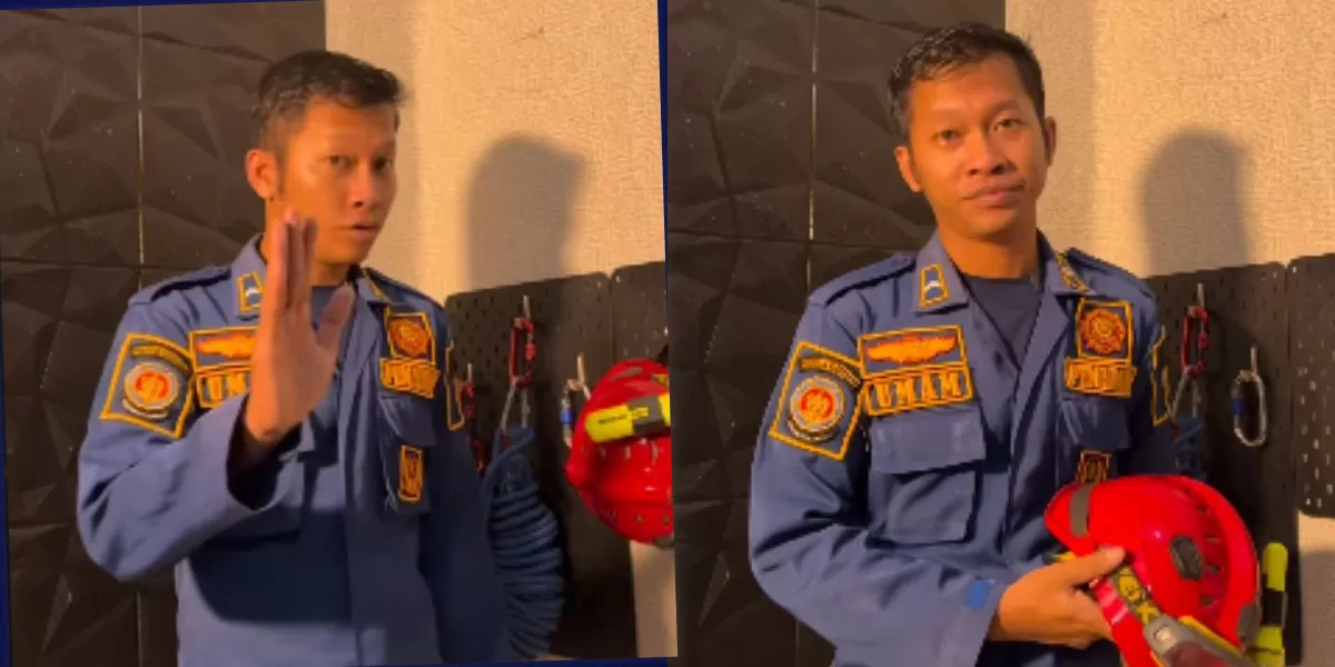 Konten fungsi helm viral, petugas Damkar Depok Khairul Umam mengaku diteror menuai beragam respons publik. (Instagram.com/@xkhairulumam)