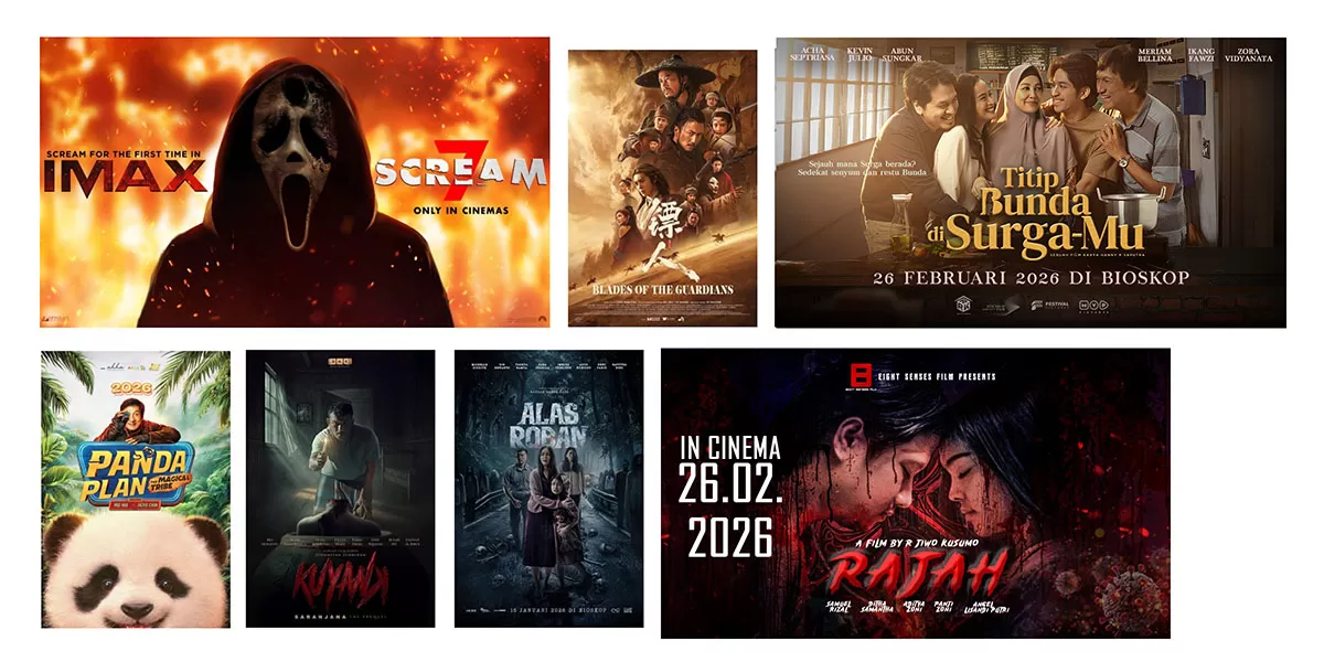 Update jadwal bioskop Tasik XXI Plaza Asia dan Transmart 26 Februari 2026, cek film terbaru dan jam tayang hari ini. (Cinema21)