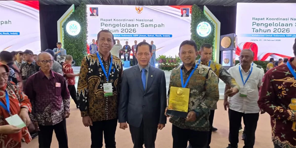 Kabupaten Ciamis dinobatkan sebagai terbaik nasional dalam Pengelolaan Sampah pada ajang nasional&nbsp;di Jakarta pada Rabu, 25 Februari 2026. (Dok. Prokopim Ciamis)