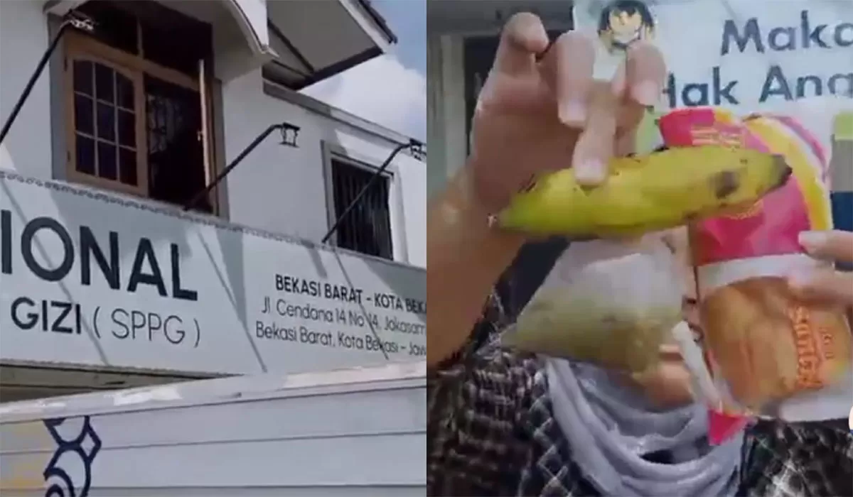 Menu MBG Ramadan diprotes. Emak-emak geruduk SPPG Bekasi Barat usai keluhan makan bergizi gratis viral.   (TikTok/atindiskandar)