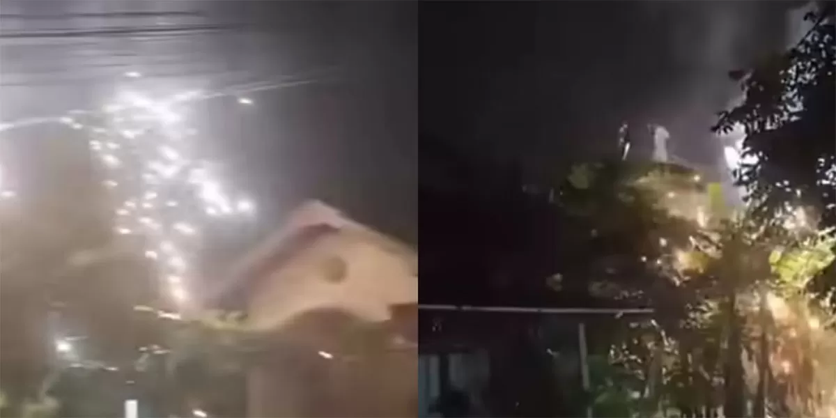 Viral korsleting listrik PLN di Bantul, percikan api bikin panik warga. Polisi jelaskan kronologi insiden. (Instagram/merapi_uncover)