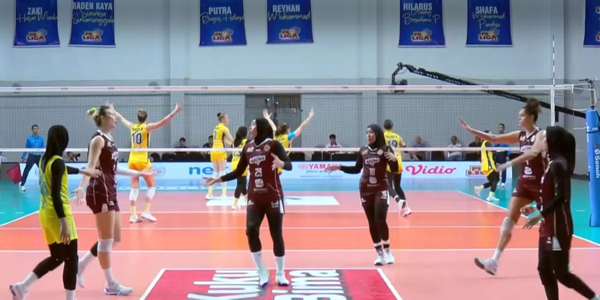 Proliga 2026 seri Bogor tuntas. Ini rekap hasil pertandingan dan daftar final four putri-putra musim ini. (Tangkapan layar Moji TV)
