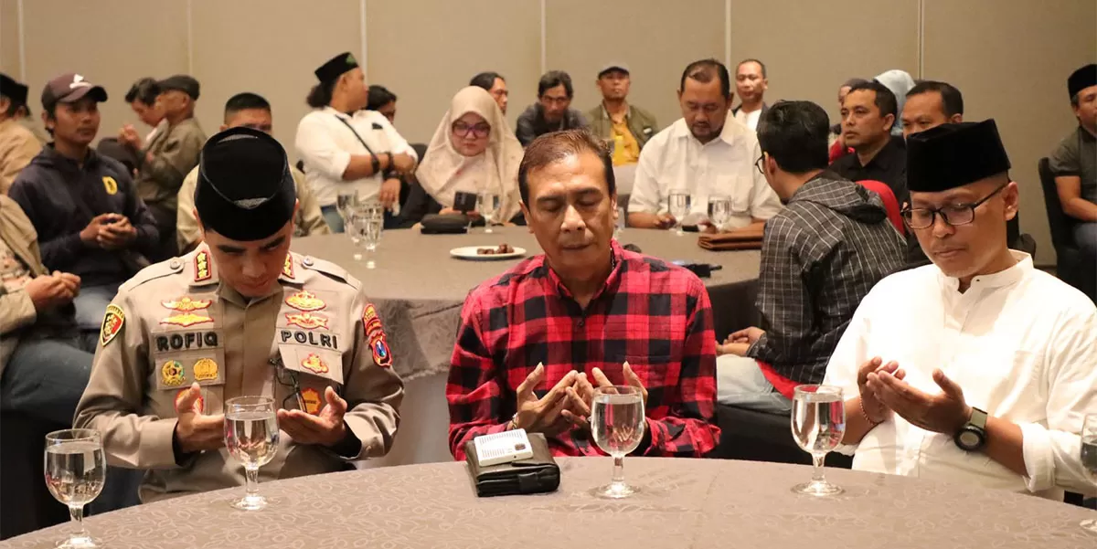 Bukber Kapolresta Banyuwangi bersama insan pers di Hotel Kokoon Banyuwangi bahas kamtibmas dan sinergi media,&nbsp;di Hotel Kokoon Banyuwangi, Selasa (3/3/2026). (Dok. Humas Polresta Banyuwangi)