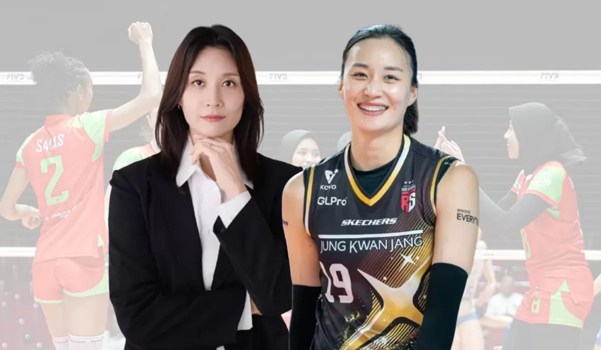 Proliga 2026 jeda. Megawati Hangestri mengenang Pyo Seung ju yang telah pensiun dari V-League dan kini berkiprah sebagai komentator. (Instagram/jpevolley - seung_ju_19)
