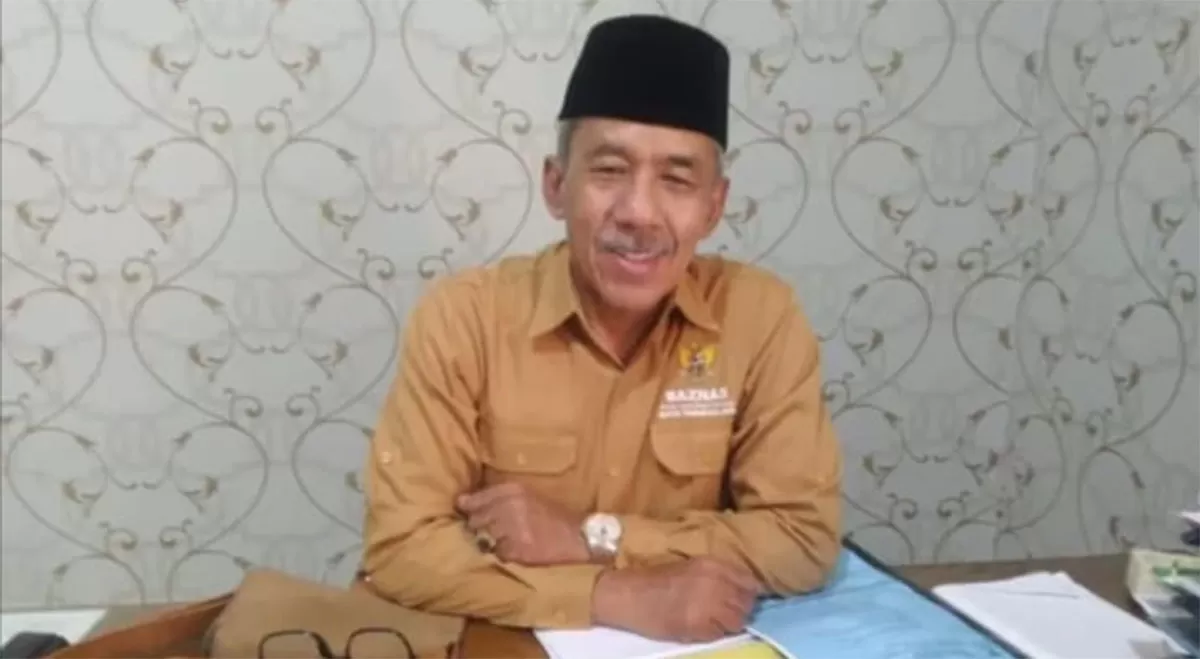 Ketua Baznas Kota Tasikmalaya Nasihin menyampaikan penjelasan zakat fitrah Ramadan 1447 H sebesar 2,5 kg beras atau setara Rp 37.500 per jiwa. (Dok. Asep M.S)