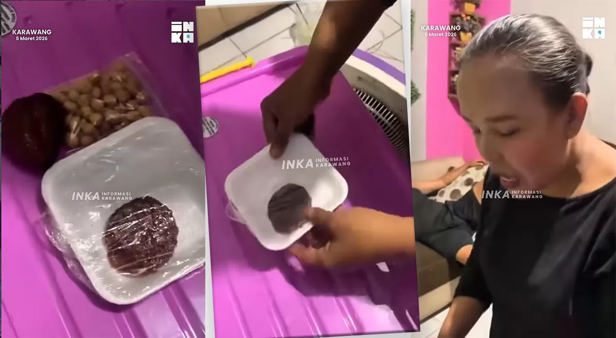 Menu MBG Karawang kembali viral. Video menunjukkan siswa menerima dua slice tipis daging sapi dalam program Makan Bergizi Gratis. (Instagram/infokarawang)