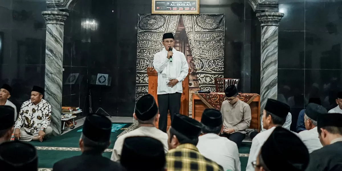 Tarling di Eks Kewedanaan Kawali, Rabu malam 4 Maret 2026, Bupati Ciamis H. Herdiat Sunarya tekankan dampak digitalisasi dan ancaman judi online bagi generasi muda. (Dok. Prokopim Ciamis)
