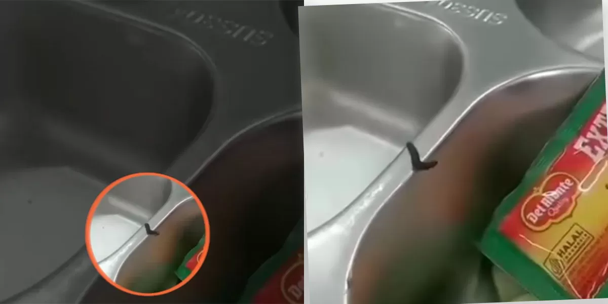 Video ulat di MBG SMP Pasundan 9 Bandung viral. Oknum guru diduga membuat sayembara untuk menemukan penyebar video menu MBG.   (Instagram/aliansipelajarbdg)