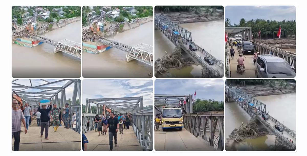 Program Jembatan Garuda TNI AD membangun 35 Jembatan Bailey guna memperkuat konektivitas Aceh dan mempercepat pemulihan wilayah terdampak bencana. (Dok. Promedia)