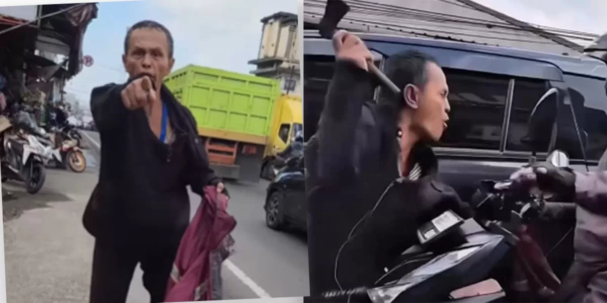 Kasus pelecehan Sukabumi viral setelah seorang wanita merekam kakek membawa kapak yang diduga mengancam pembunuhan di jalan. (Instagram.com/@indahlpyu)