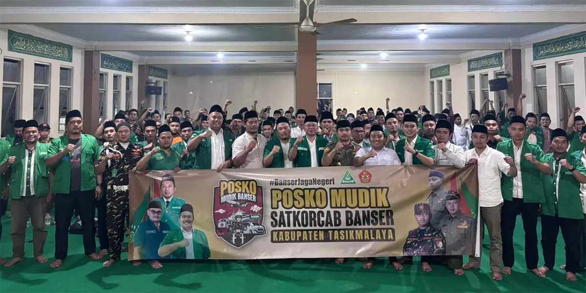 PC GP Ansor Kabupaten Tasikmalaya, menggelar acara peluncuran posko mudik Banser yang dirangkaikan dengan kegiatan Nuzulul Qur&rsquo;an , Rakorcab dan buka bersama di aula kantor PCNU (Dok. DFK)