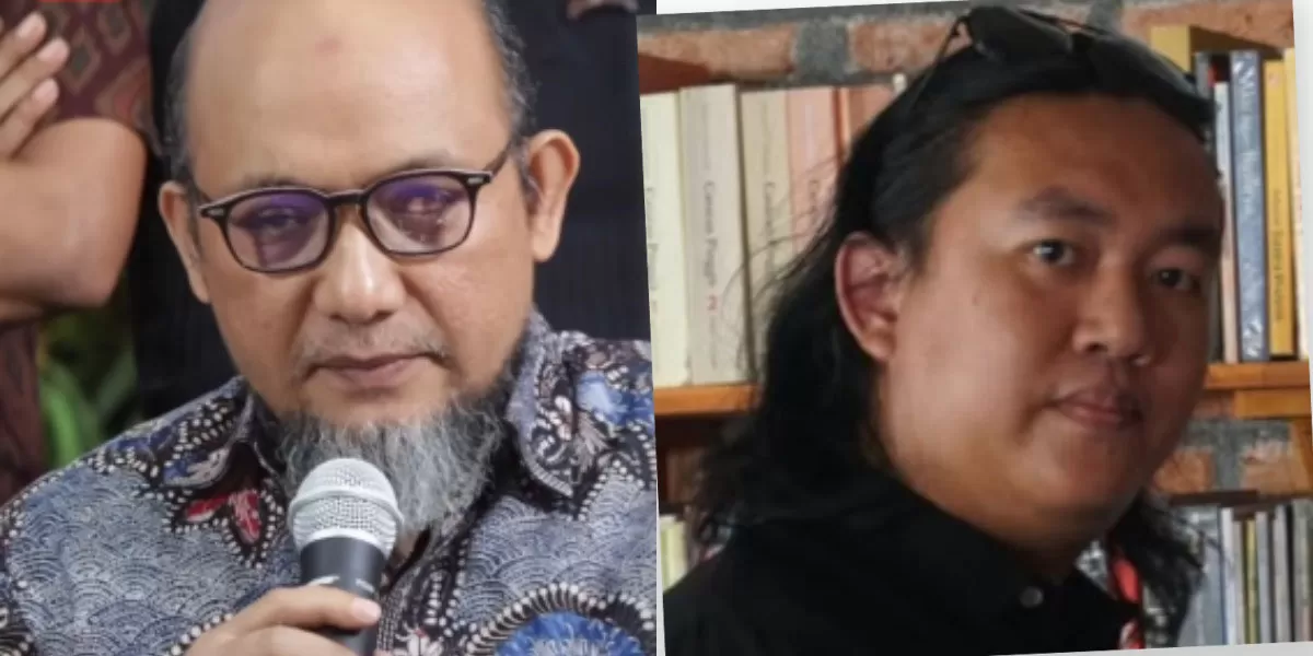 Menyoroti pernyataan eks penyidik KPK, Novel Baswedan (kiri) terkait kasus penyiraman air keras terhadap aktivis KontraS, Andrie Yunus (kanan).     (Instagram.com/@watchdoc-@infipop)