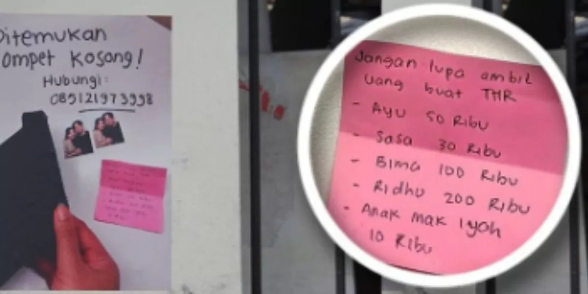 Dompet hilang di Blok M jadi viral jelang lebaran karena berisi daftar THR, bukan uang, yang bikin warganet salfok. (Instagram.com/@folkative)