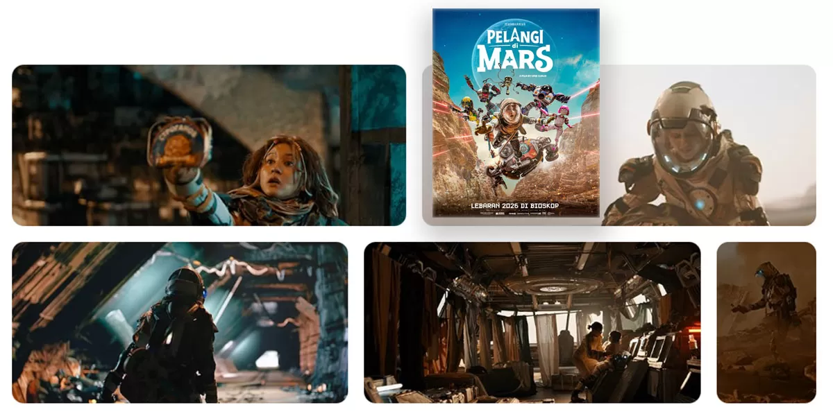 Pelangi di Mars tayang Lebaran 2026, berikut sinopsis dan daftar pemeran film sci-fi Indonesia dengan cerita masa depan. (Dok. IMDb)