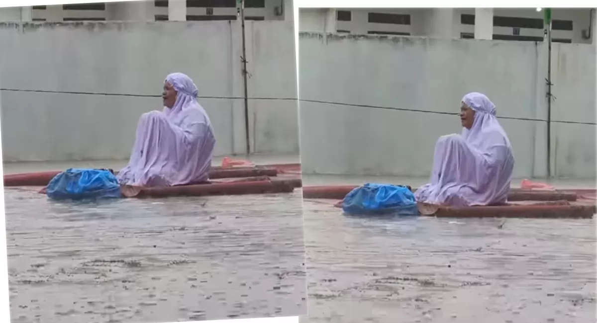 Momen viral ibu berdoa di tengah hujan usai salat Id di Pekanbaru jadi sorotan. Warganet tersentuh melihat ketulusan doanya. (Instagram/pekanbarutalks)