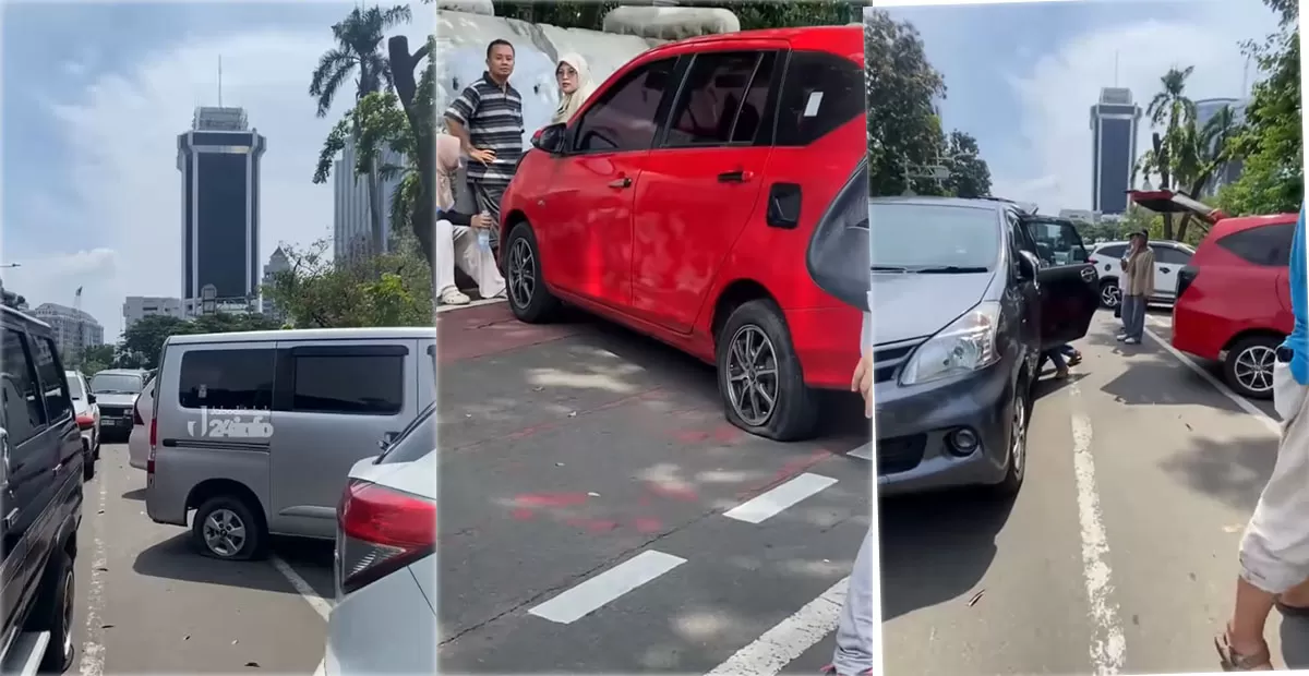 viral Monas ban mobil kempes diduga jukir liar, pengunjung mengeluh dan minta tanggung jawab pihak berwenang. (Instagram.com/jabodetabek24info)