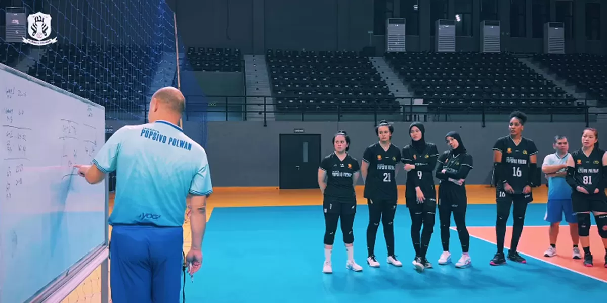 Tim sedang berlatih - Simak jadwal pertandingan Jakarta Popsivo Polwan di final four Proliga 2026 yang menentukan peluang ke grand final. (Instagram/popsivopolwan)