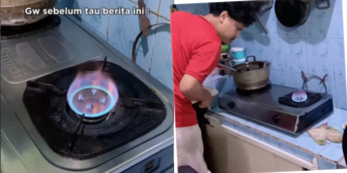 Menyoroti imbauan hemat gas LPG viral, warga mulai ubah kebiasaan boros saat memasak usai pesan Menteri Bahlil di tengah krisis energi. (Instagram.com/@alfonbayora)