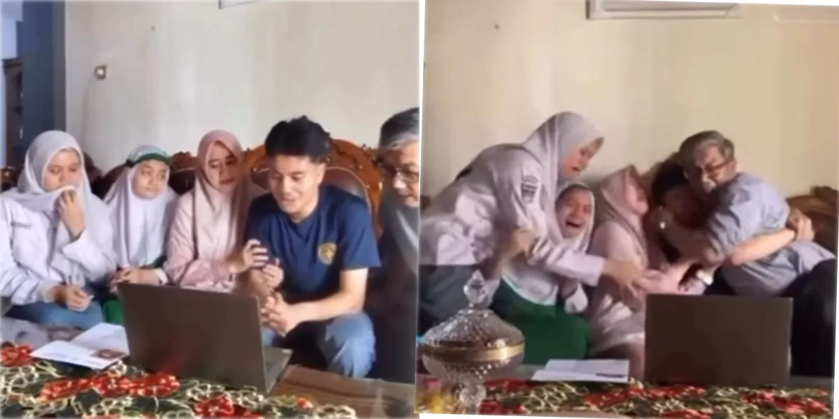 Viral momen SNBP 2026, pengumuman SNBP 2026 disambut tangis bahagia keluarga saat anak lolos ke kampus impian.     (Instagram/neriekaputri)
