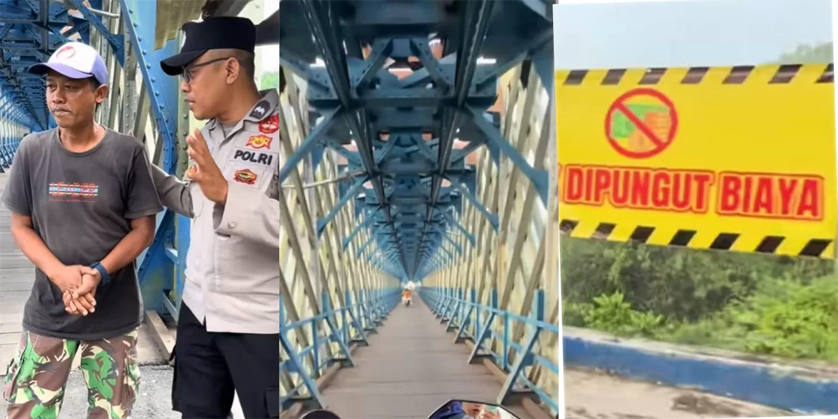 Dedi Mulyadi ancam pidana pelaku pungli di Jembatan Cirahong. Kini kondisi jembatan gelap gulita tanpa penjaga usai videonya viral di media sosial. (Dok. Medsos)