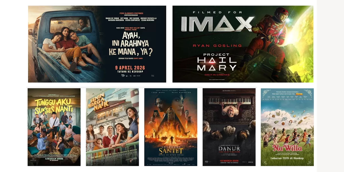 Update jadwal film bioskop hari ini di Tasik XXI Plaza Asia dan Transmart, Sabtu 11 April 2026, lengkap semua jam tayang. (Cinema21)