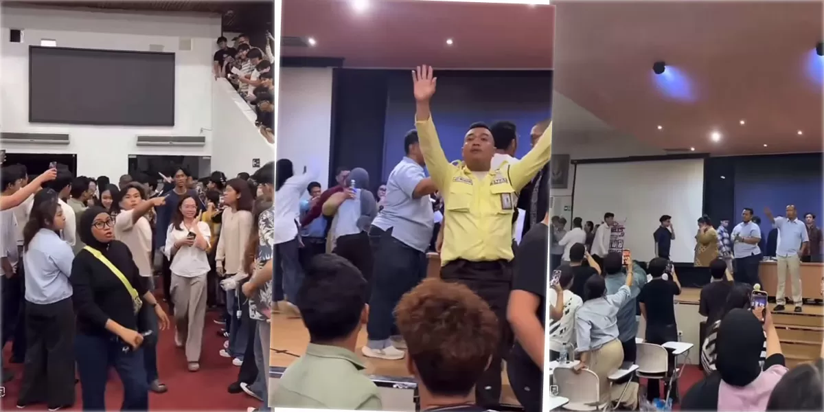 Sidang terbuka kasus dugaan pelecehan 16 mahasiswa FH UI berlangsung panas hingga dini hari. Pelaku resmi dipecat dari IKM dan terancam sanksi kampus. (Instagram/depok24jam)