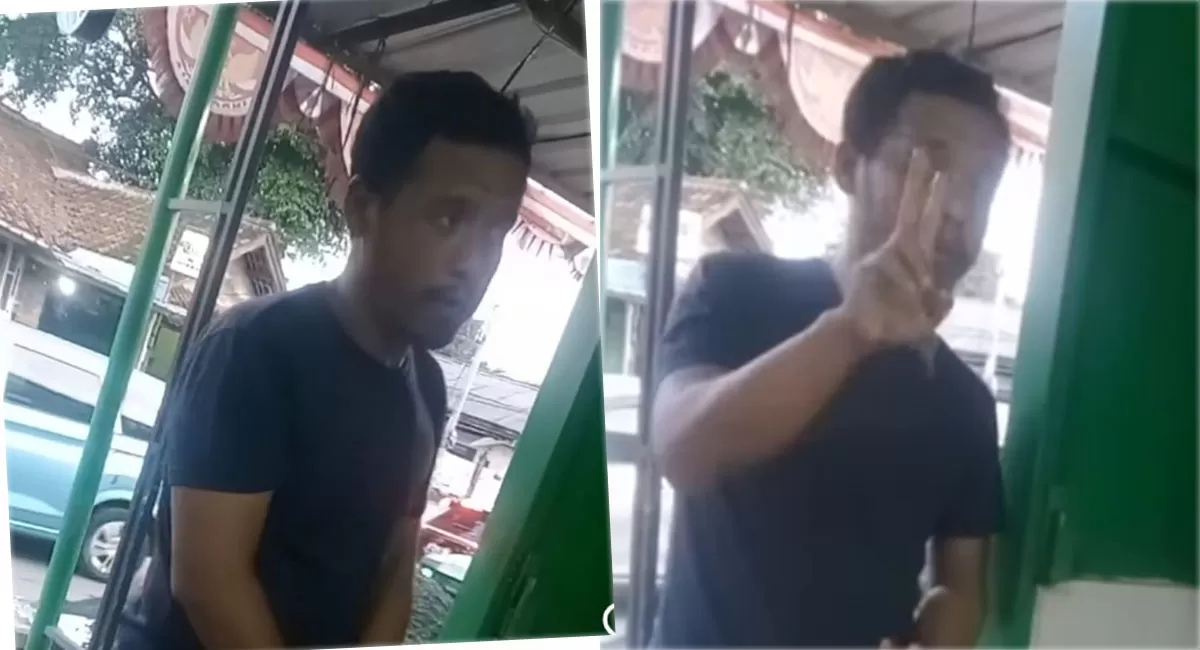 Waspada! Aksi pemalakan di warung makan Bekasi viral. Pelaku nekat lempar ancaman perusakan fasilitas jika tak diberi uang.  (Instagram/moviestory_raisan)