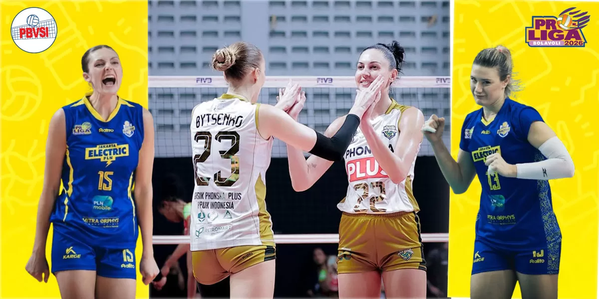 Menanti kejutan Jakarta Electric PLN hadapi Gresik Phonska Plus di Final Four Proliga 2026 Semarang. Siapa yang unggul dalam prediksi malam ini? (Arsyaputra)