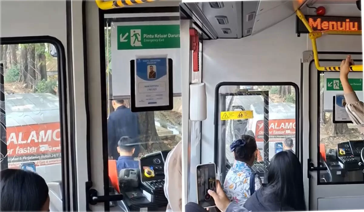 Viral aksi mobil Lalamove terobos jalur Transjakarta di Jakarta Barat. Saksi mata sebut kendaraan ekspedisi tetap memaksa masuk hingga terjadi senggolan. (TikTok/bimmmmmaaaa)