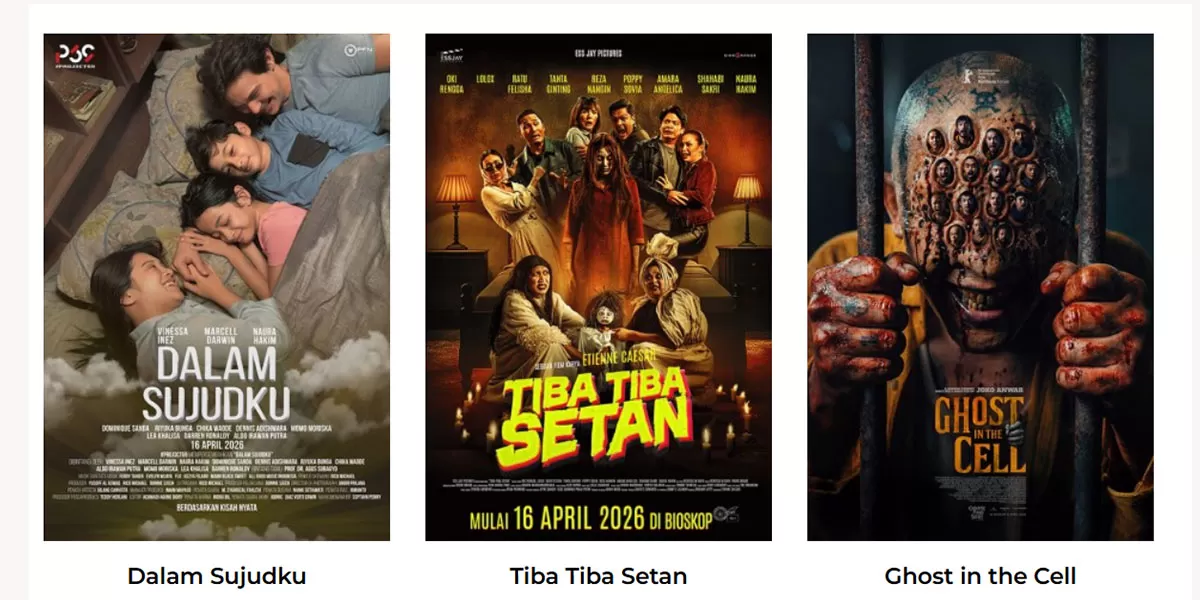 Bingung mau nonton apa? Cek update jadwal film bioskop Tasik XXI Plaza Asia dan Transmart hari ini sekarang! Ada Tiba Tiba Setan dan Ghost In The Cell. (Dok.  Cinema21)