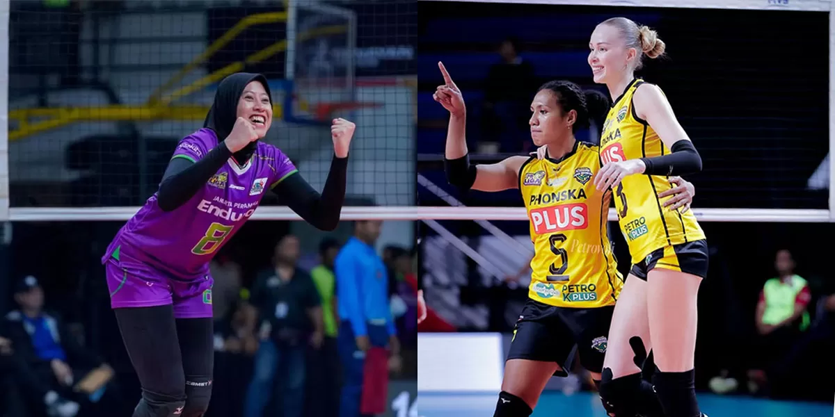 Final kepagian! Jakarta Pertamina Enduro hadapi Gresik Phonska Plus dalam perebutan Juara Putaran Kedua Final Four Proliga 2026. Siapa penguasa klasemen? (Instagram/jpevolley - petrovoli)
