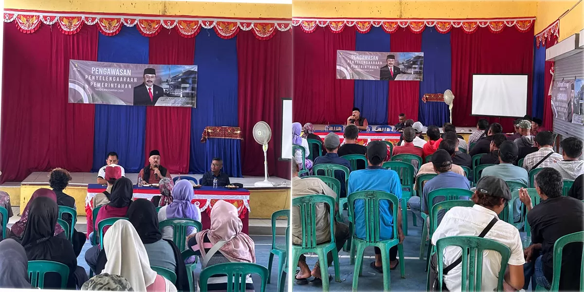 Kegiatan pengawasan penyelenggaraan pemerintahan yang dilakukan anggota DPRD Jabar H. Arip Rachman di GOR Desa Parung, Kecamatan Cibalong, Kabupaten Tasikmalaya Sabtu 18 April 2026. (Dok. DFK)