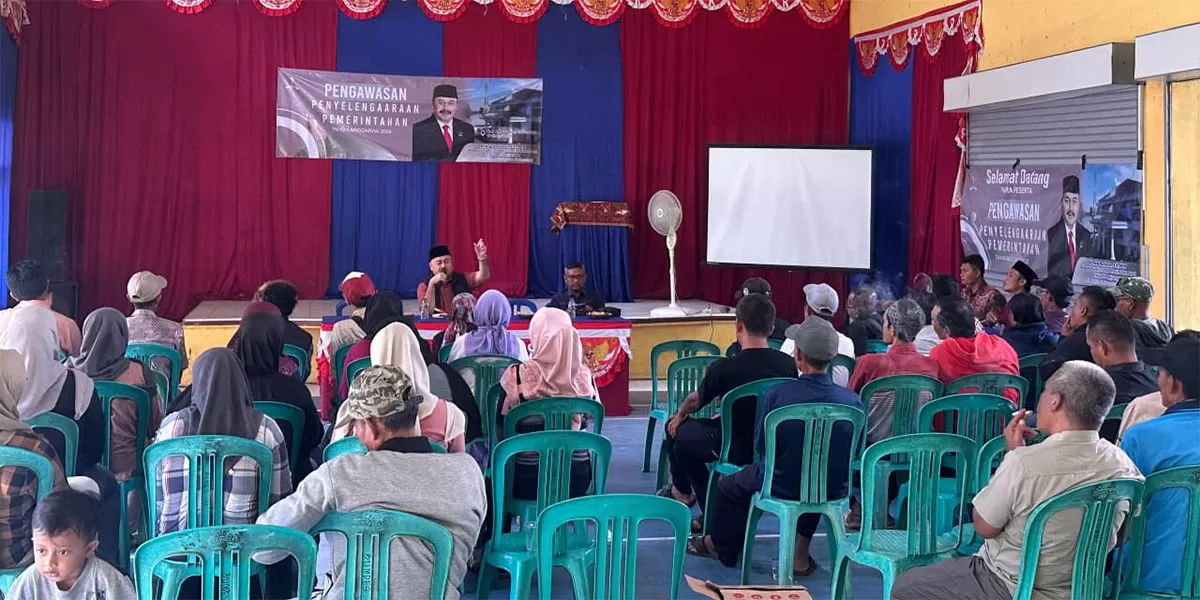 Kegiatan pengawasan penyelenggaraan pemerintahan yang dilakukan anggota DPRD Jabar H. Arip Rachman di GOR Desa Parung, Kecamatan Cibalong, Kabupaten Tasikmalaya Sabtu 18 April 2026. (Dok. DFK)