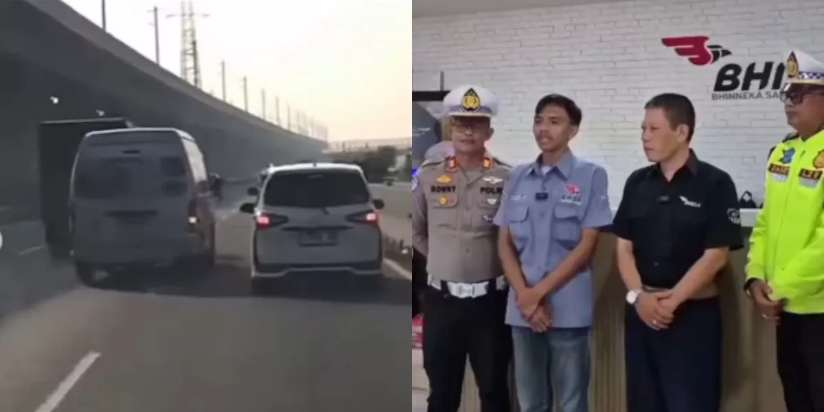 Terbukti ugal-ugalan di Tol Purbaleunyi, sopir mobil travel PT Bhinneka Sangkuriang akhirnya minta maaf usai kena sanksi tilang dari kepolisian.     (Instagram.com/@undercover.id)