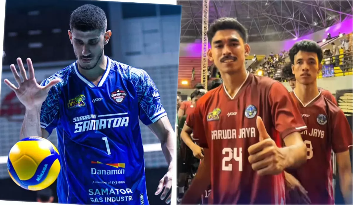 Skuad muda Jakarta Garuda Jaya jaga asa juara 3 Proliga 2026 usai tumbangkan Surabaya Samator lewat drama lima set di GOR Amongrogo Yogyakarta,&nbsp;Rabu (22/4/2026). (Instagram/officialgarudajaya - surabayasamator)